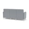 Lesro Siena Lounge Reception 3 Seat Tandem Seating No Center Arms, Brushed Steel, RS Fog Upholstery SN3101 - alternate 2